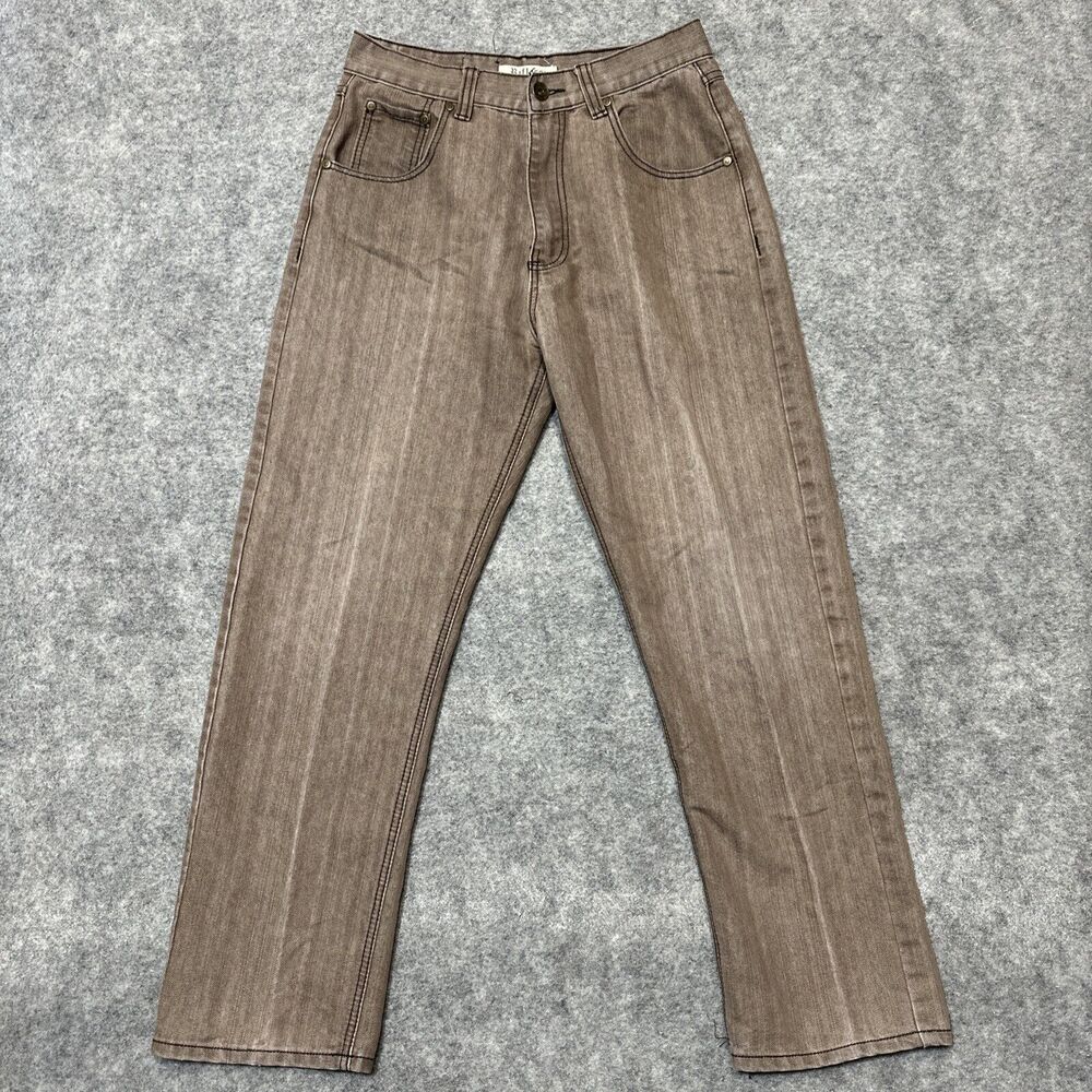 Riflessi Men's Relaxed Fit Straight Jeans‎ Size 32x32 Brown Medium Wash Denim